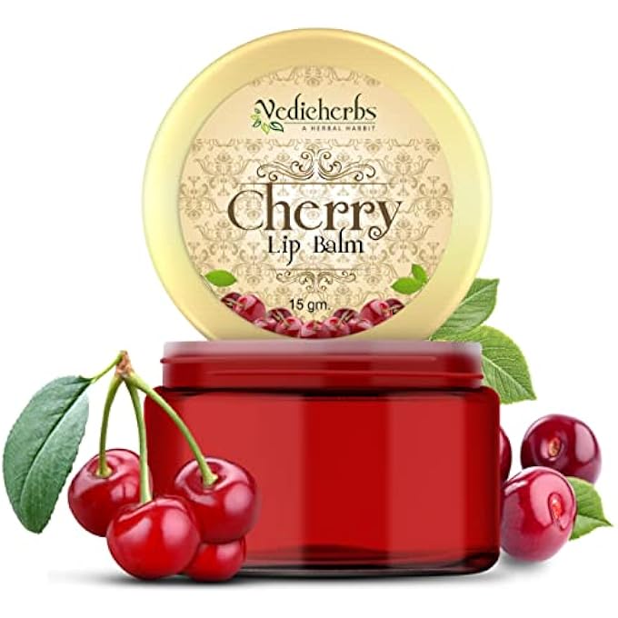 rayihni CHERRY LIP BALM WITH NATURAL CHERRY EXTRACT, SHEA BUTTER & VITAMIN E | LONG LASTING MOISTURIZATION | NATURAL LIP BALM FOR WOMEN & MEN (15 GM.) - Image 1